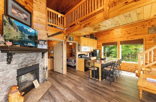 Bryant Cabin | Eagles Nest Cabin – Bluff Views & Hot Tub!