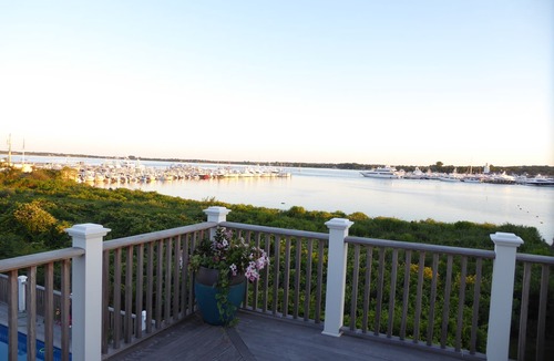 Montauk House | East Lake Dr. Lakefront home with a pool.