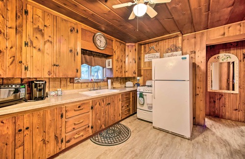 East Tawas Cabin | East Tawas Cabin w/Deck, Backyard & Fire Pit!