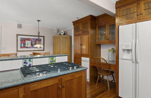 Nahant House | Edwardian home, fireplace, water views