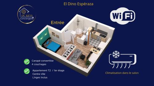 Esperaza Apartment | El Dino in country cathare*PRO*Oc Keys011