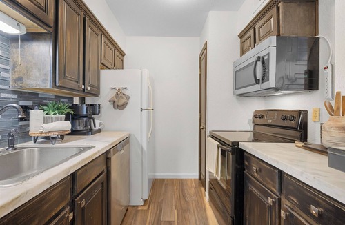 College Station Condo | Elegant 2BR/2BA by TAMU - King - Washer & Dryer