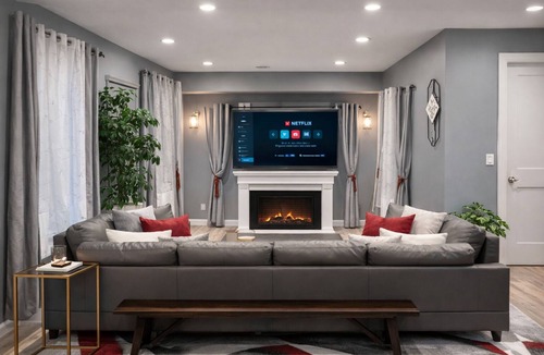 Lithonia House | Elegant 2BR Retreat Private Patio Fireplace Peaceful Stay Golf course