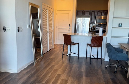 North Burnet Apartment | Elegant Domain Studio, Luxury Stay Steps from Dining & Shopping