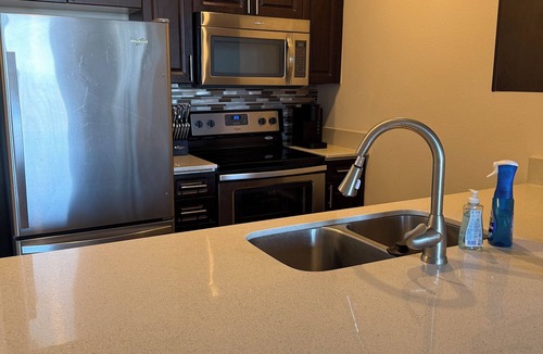 North Burnet Apartment | Elegant Domain Studio, Luxury Stay Steps from Dining & Shopping