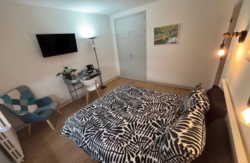 Lavelanet Bed & Breakfast | Elegant, fully-equipped guest room facing the Ariege Pyrenees, TV and WIFI.