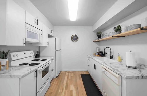 Brookline Station Apartment | Elegant Modern 2BR Escape with Secure Garage Parking