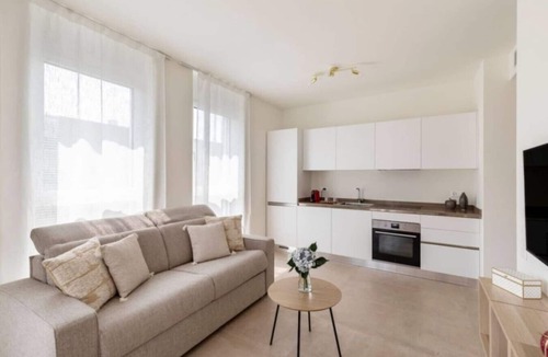 Lugano Apartment | Elegant new Apt with AC, private balcony & garage