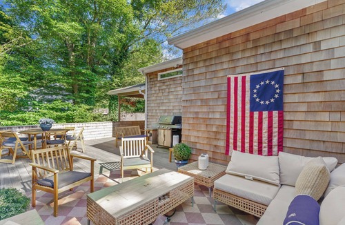 Jamestown Shores House | Elegant retreat, 10 min. from Newport & Narragansett, game room & huge deck!