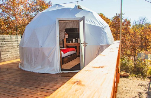 Athens House | Elevated Geo Dome pool/hot tub