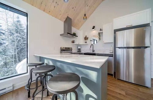 Petite-Riviere-Saint-Francois Ski Chalet | Elys 9: Le Massif, Hot Tub, Terrace & Forest Views