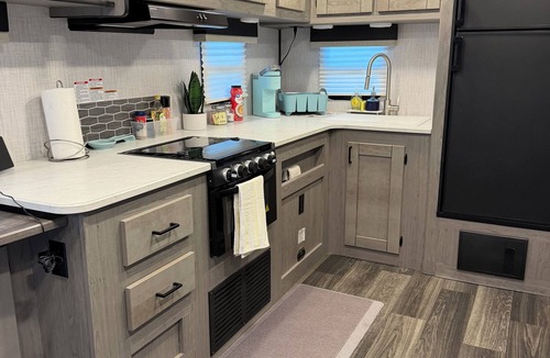 Rosenberg House | Enjoy a cozy getaway in this modern 1-bedroom place.