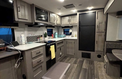 Rosenberg House | Enjoy a cozy getaway in this modern 1-bedroom place.