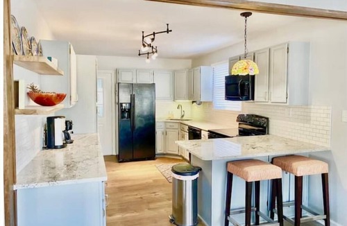 Littleton House | Enjoy Lake Gaston with our private dock and deep water.