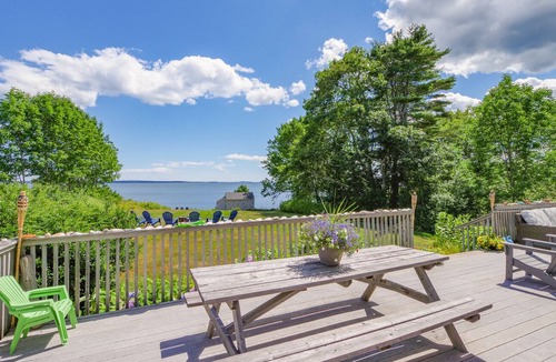 Lincolnville House | Enjoy your private beach and sweeping views!