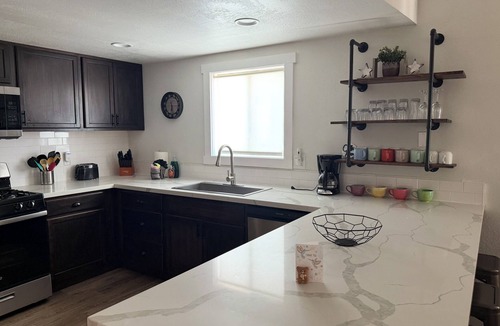 Big Bear City House | Entire Home Game Room Spacious Kitchen Fire Pit Fast WiFi BBQ