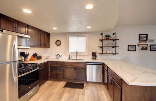 Big Bear City House | Entire Home Game Room Spacious Kitchen Fire Pit Fast WiFi BBQ