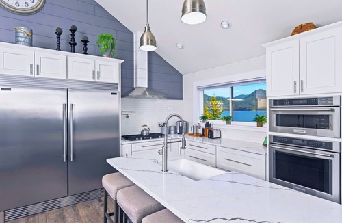 Bayview House | EPIC Lake Pend Oreille Home w/Panoramic Views, TWO Decks + BIG Waterfront Dock!