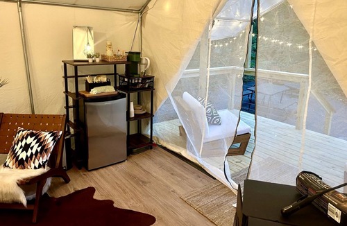 Shippenville RV Rental | Equipped Glamping Tent with Modern Interior in Shippenville, Pennsylvania