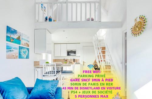 Corbeil-Essonnes Apartment | Escale pro & détente à 3 min de la gare - Parking - WIFI - PS4