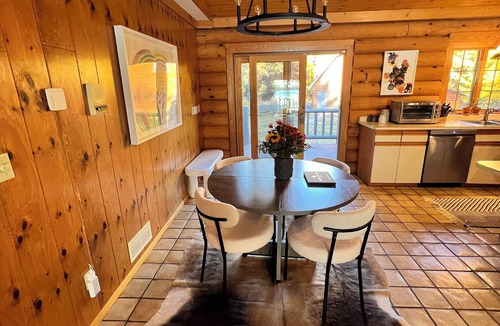 Markville Cabin | Escape to a Beautiful 4-Bedroom 2-Bath Waterfront Log Home in Danbury, Wisconsin