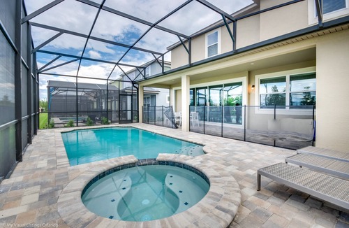 Florida Central Atlantic Coast Villa | EV 9043 - 9 Bed 6 Bath Villa with Screened-In Private Pool with Spillover Spa, K