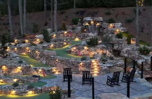 Sevierville Cabin | Excalibur: Pickleball, Duck Pin Bowling, Indoor Pool, 9 Hole Golf