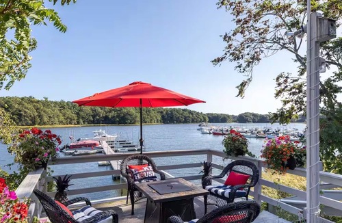 East Greenwich House | Exceptional 4BR Waterfront Home with Stunning Views, Waterfront Deck & Big Dock!