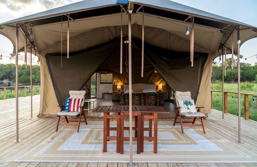 Marble Falls RV Rental | Exceptional Safari Tent Rental in Burnet, Texas, for Unforgettable Glamping Escapes