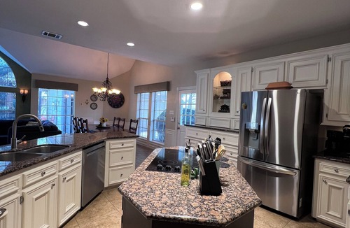 Barker House | Expansive 4-Bedroom Luxury Getaway Featuring Pool and Hot Tub in North Houston.