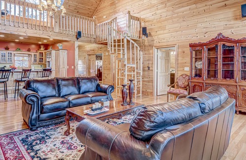 Morganton House | Expansive mountain lodging with game room, loft, WiFi, sweeping views & more