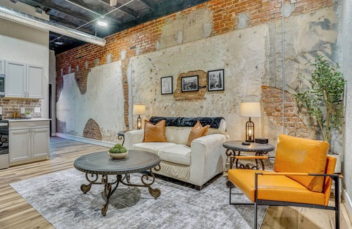 Burkburnett Apartment | Explore Dtwn Burkburnett! Industrial Apt w/Patio