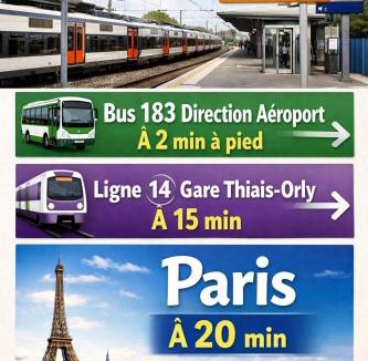 Orly Apartment | F2 cosy près Aéroport Orly et PARIS