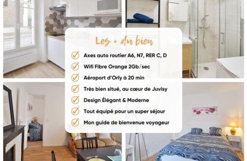 Juvisy-sur-Orge Apartment | F2 proche gare - 5min RER Orly 15min