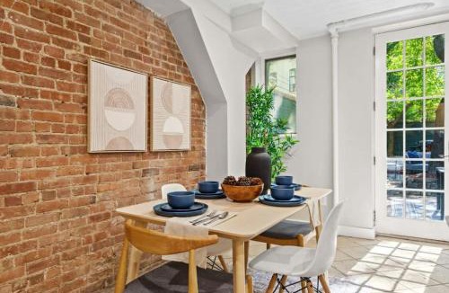 Central Park North House | Family Brownstone with Private Backyard Near Subway
