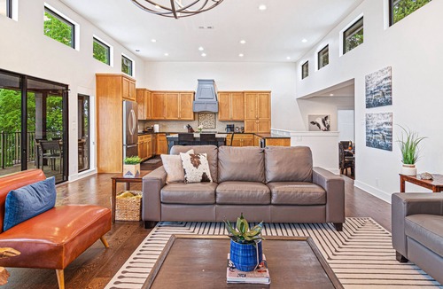 Volente Villa | Family & dog friendly luxury waterfront home with pool, hot-tub and boat dock