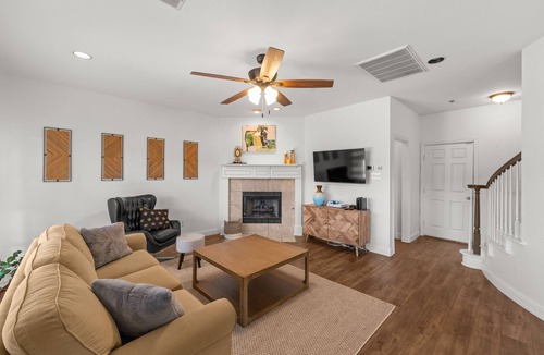 Hurst House | Family Friendly Hurst Home with Salwater Poo,l Fireplace, and Spacious Layout