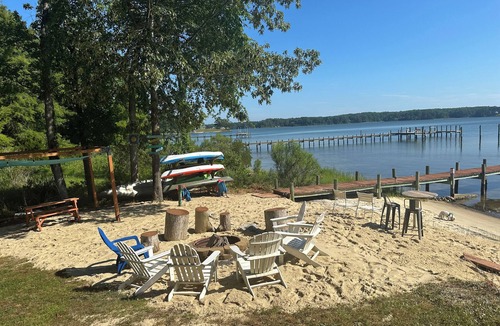 Lancaster House | Family fun! Large home, pool, fire pit, hot tub, kayaks, & beautiful water views