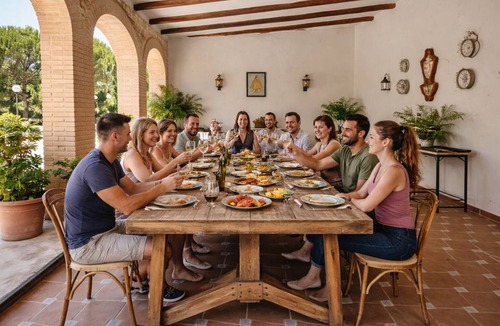 Las Virtudes House | Family-group-pet-friendly finca with unique pool & pine trees
