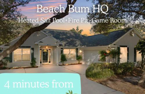 Thomas Drive House | Family Home with Private Pool, Game Room, Fire Pit