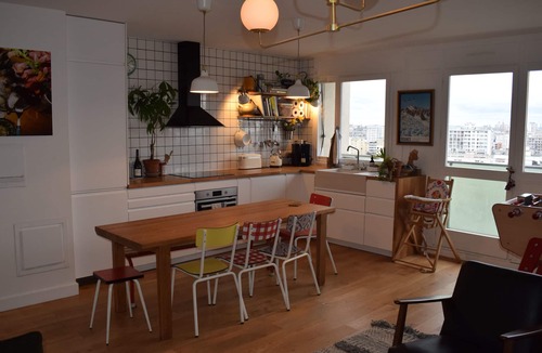 La Villette Apartment | Family nest with Sacré-Coeur and Eiffel Tower view