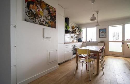 La Villette Apartment | Family nest with Sacré-Coeur and Eiffel Tower view