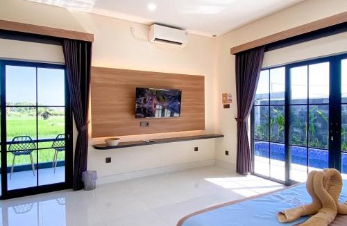 Sewon Villa | Family Private Pool Villa view sawah