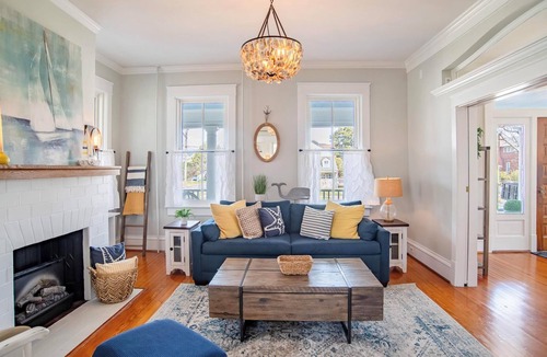 Cape Charles House | Family Retreat steps to Beach/Grill, Patio & Golf Cart option