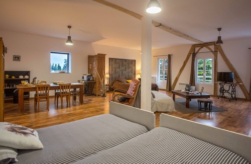 Villeneuve-de-Riviere House | Family room 1 area 95m2