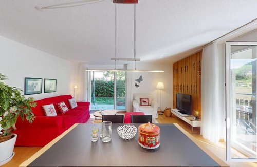 Lenz Apartment | Family ski oasis with mountain view