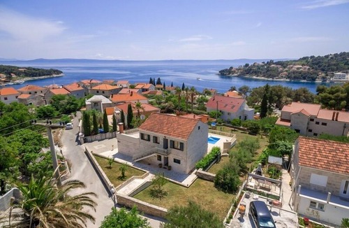 Sumartin Villa | Family Villa Vjeka with Private Pool, playground in Sumartin, Brac Island