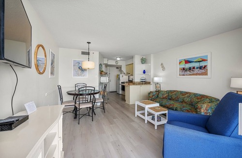 Crescent Beach Condo | Fantastic views from this 1-bedroom oceanfront condo in Carolina Reef! | Carolina Reef - 105