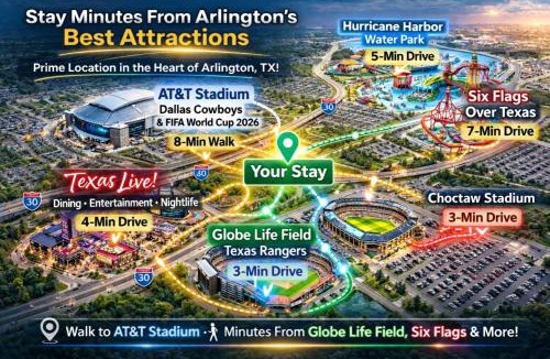 Central Arlington Apartment | FIFA 2026 Apartment - 8 Min Walk to AT&T Stadium