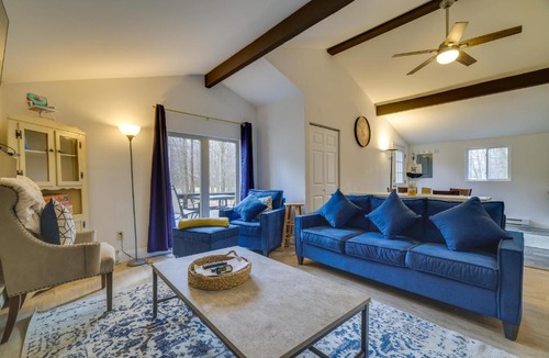 Thornhurst House | Fire Pit and Deck Inviting Pocono Lake Home